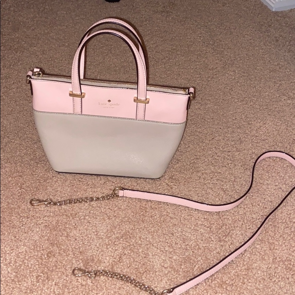 Kate Spade Pink and Cream Crossbody Bag